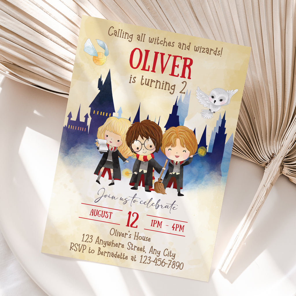 Harry Potter Birthday Invitation – Personalized Digital Printable Party Invite
