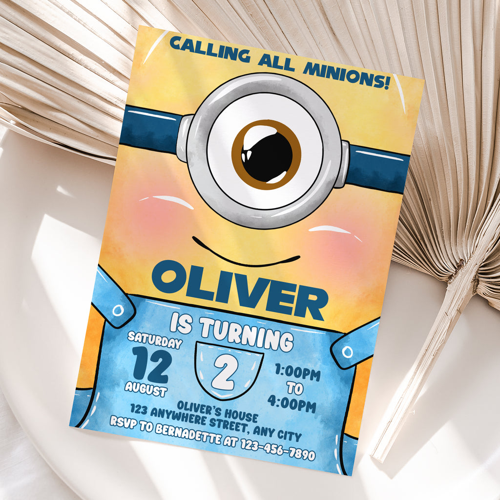Minion Birthday Invitation – Personalized Digital Printable Party Invite (Version 2)