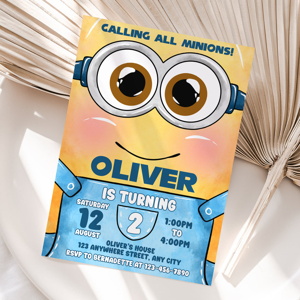 Minion Birthday Invitation – Personalized Digital Printable Party Invite