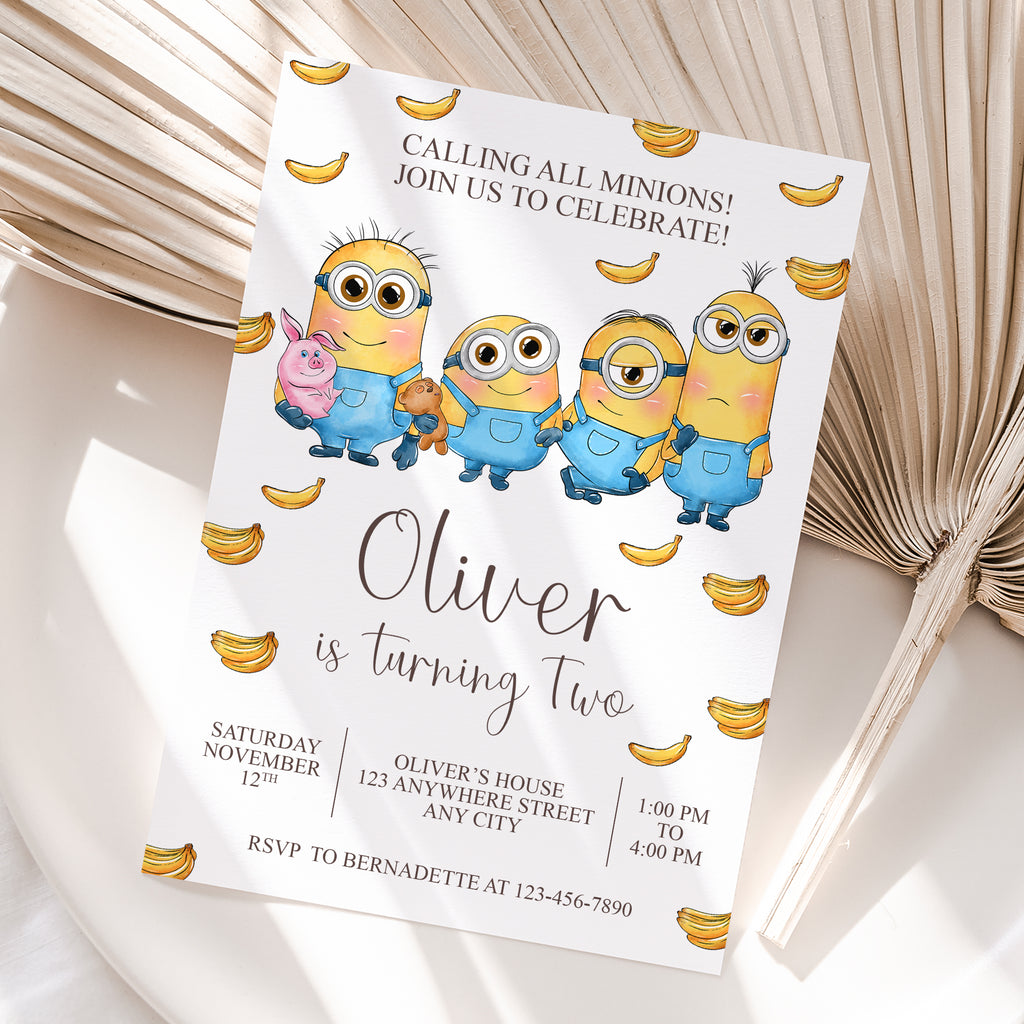 Minions Birthday Invitation – Personalized Digital Printable Party Invite