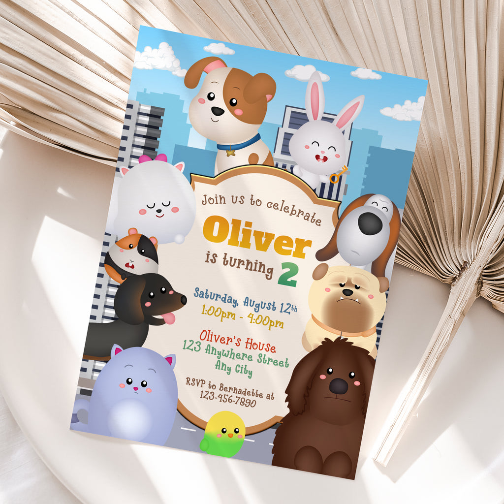 Personalized Secret Life of Pets Birthday Invitation – Digital JPG File for Any Age