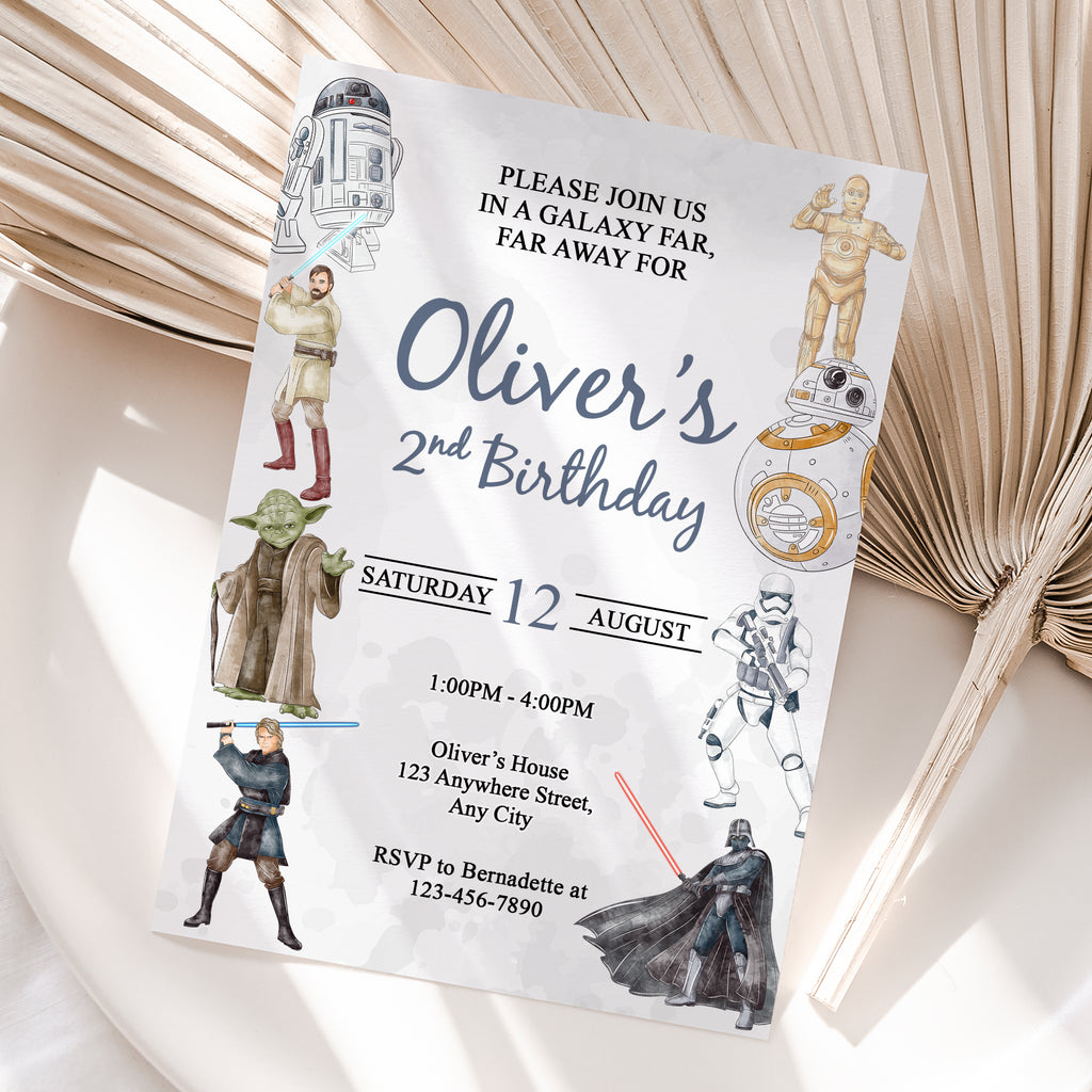 Star Wars Birthday Invitation – Personalized Digital Printable Party Invite (Version 4)