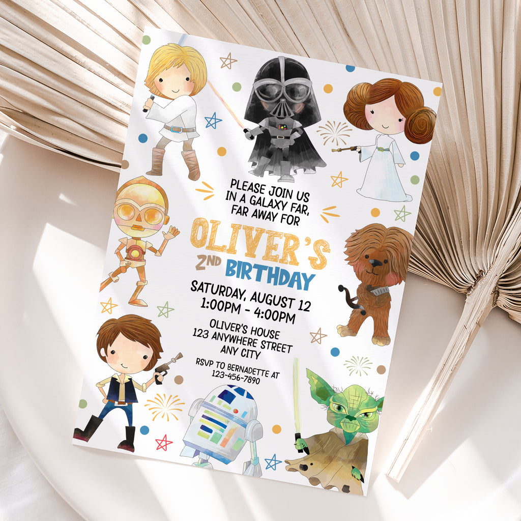 Star Wars Birthday Invitation – Personalized Digital Printable Party Invite