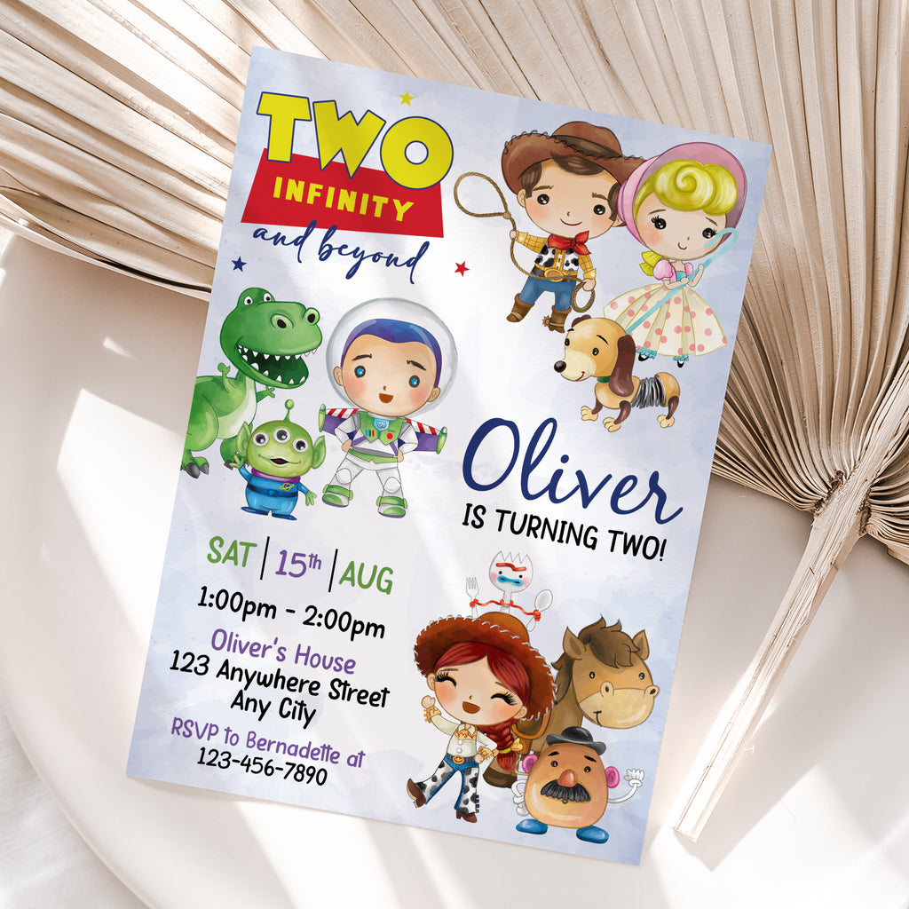 Personalized Toy Story 2nd Birthday Invitation – Digital JPG File