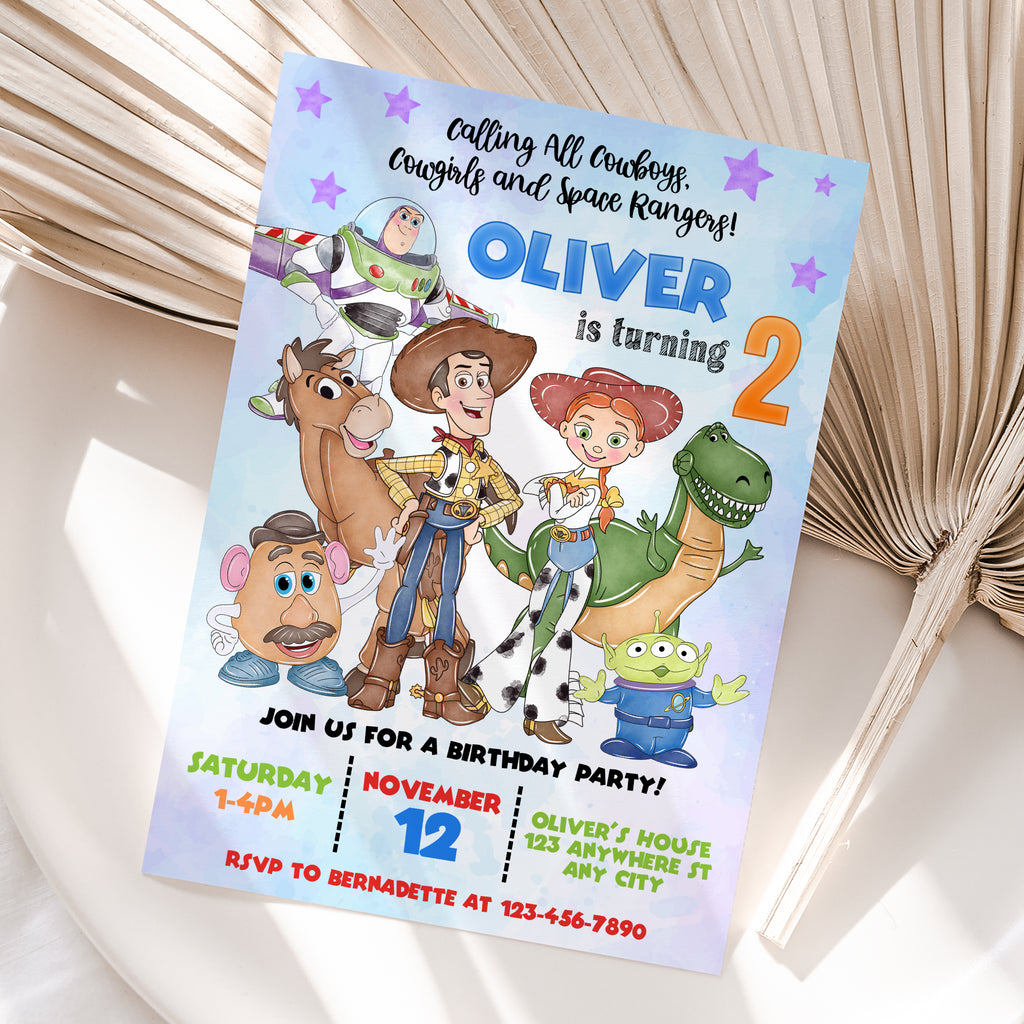 Personalized Toy Story Birthday Invitation – Digital JPG File for Any Age (Version 2)